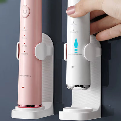 Adjustable Toothbrush Holder Electric Toothbrush Base Silicone Non-Slip Wall Mount Brush Body Rack Adapt 99%